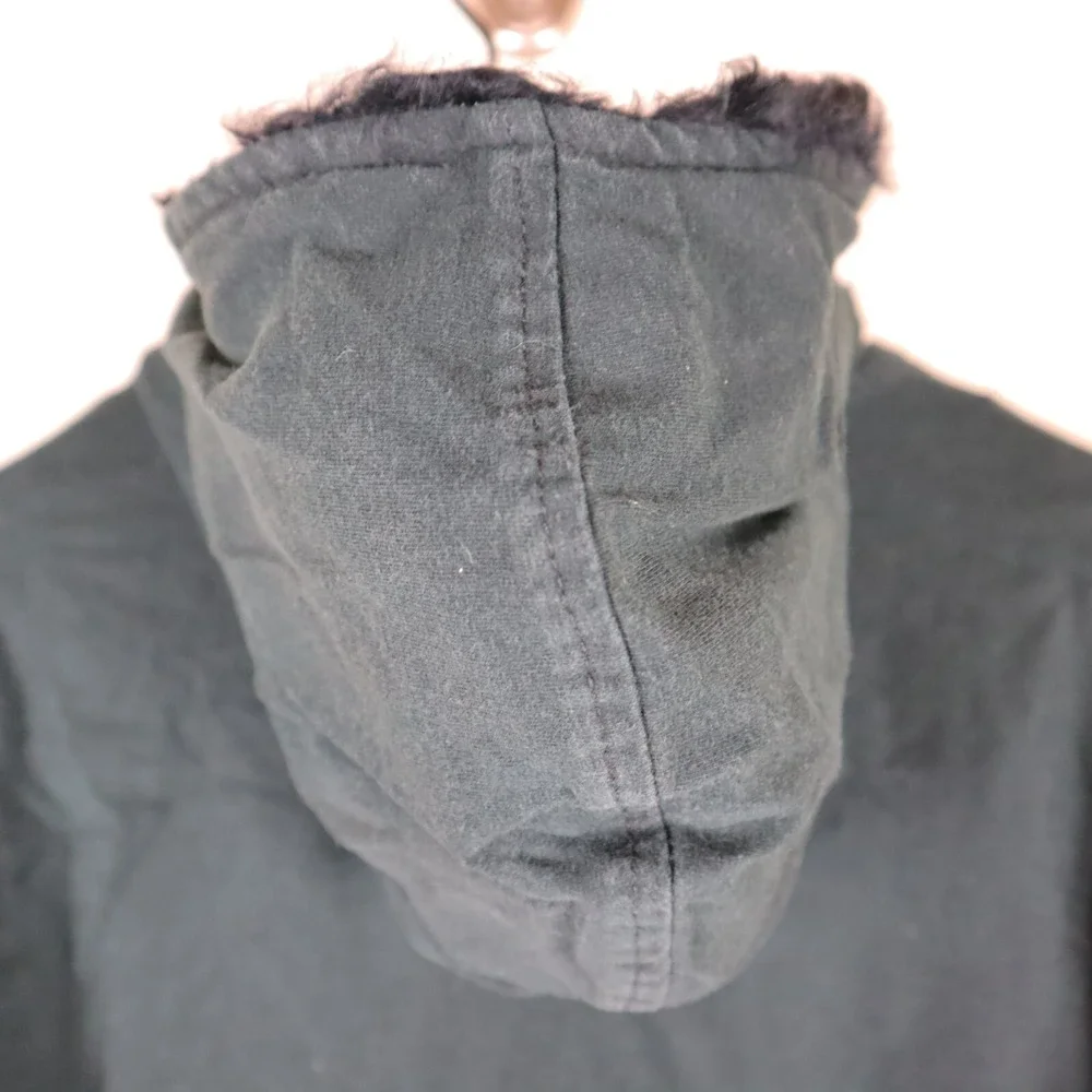 Mossimo Women's Full Zip‎ Stretch Hoodie Faux Fur Trim Hood Size Small 18.5x21.5
